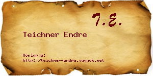 Teichner Endre névjegykártya